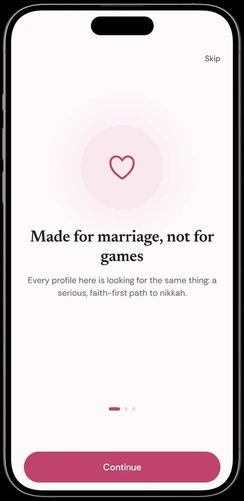 Muslim Hearts screen reading Made for marriage, not for games